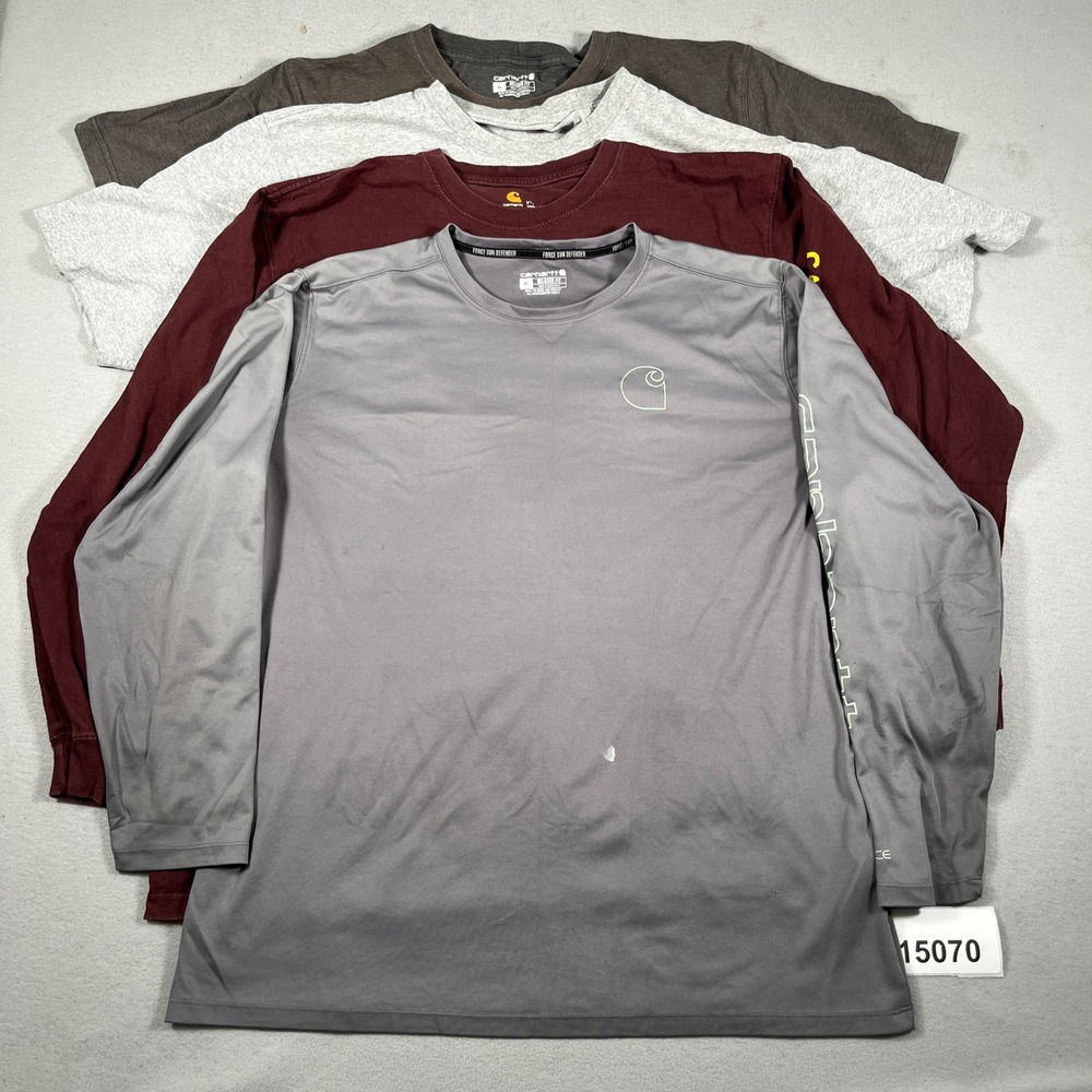 Carhartt T Shirt Mens XL Multicolor Cotton Pocket Crew Neck Loose Fit Lot Of 4